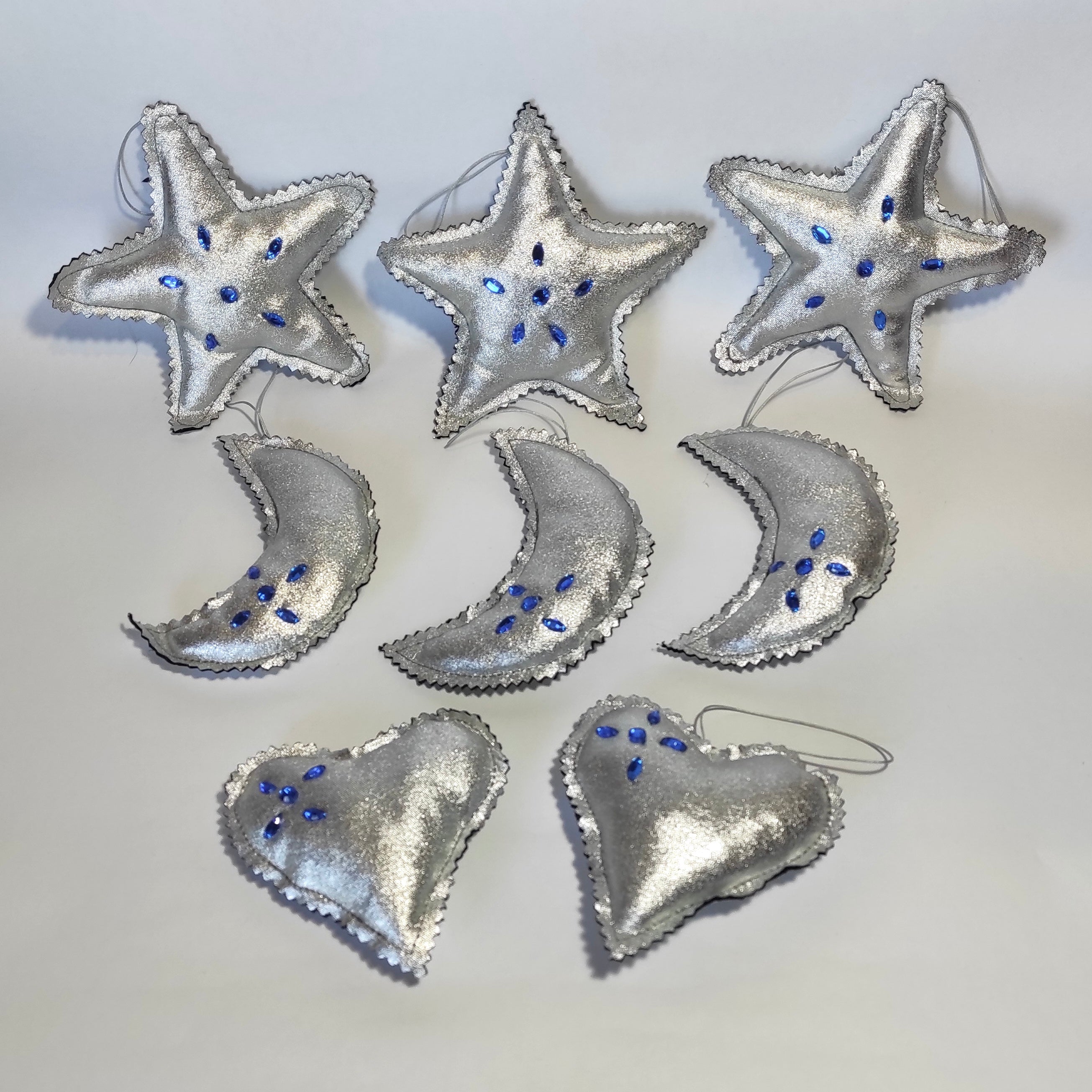 Adorno Navideño textil metalizado